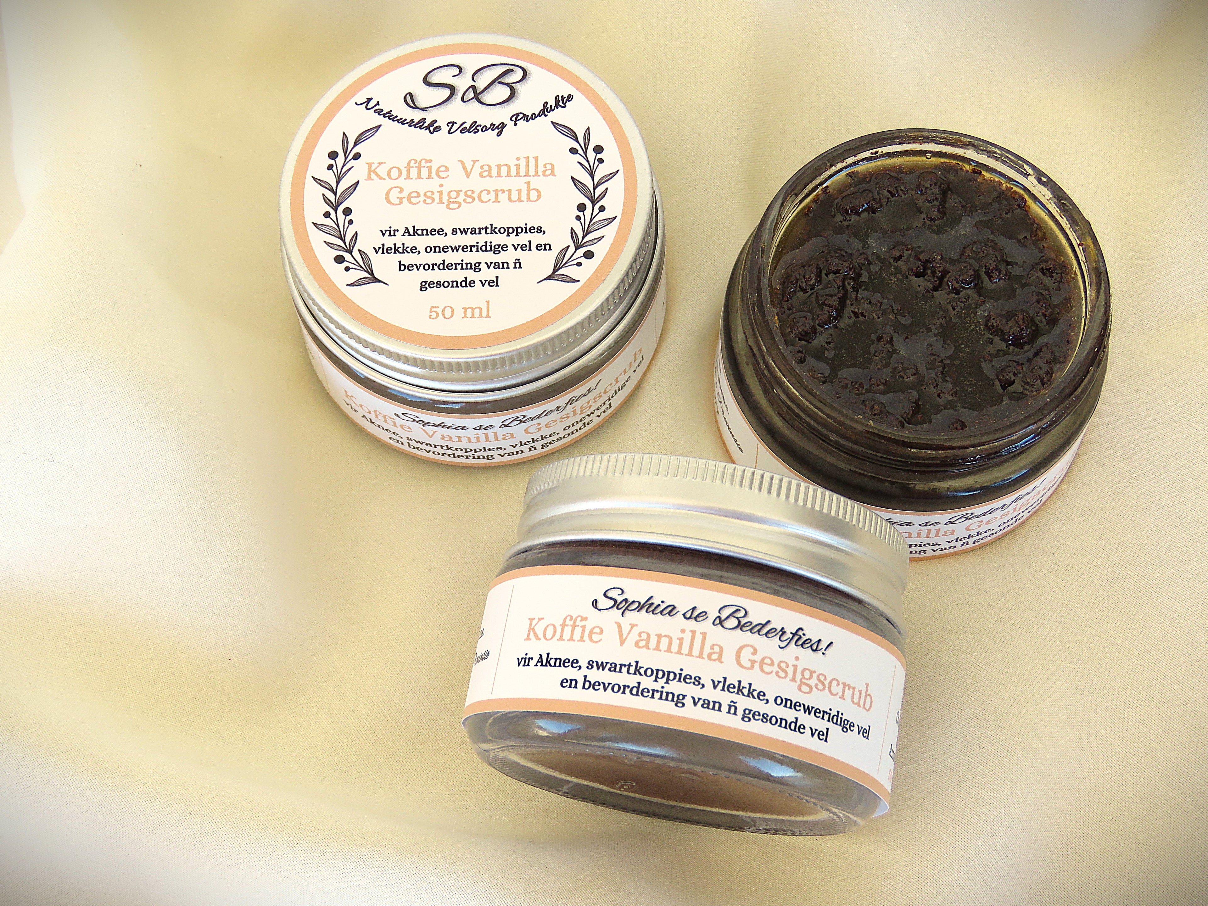Koffie Vanilla Gesigscrub